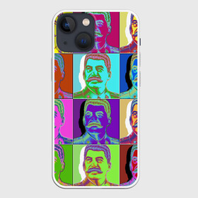 Чехол для iPhone 13 mini с принтом Stalin pop art в Кировске,  |  | chief | color | eyes | moustache | pop art | stalin | view | взгляд | вождь | глаза | поп  арт | сталин | усы | цвет