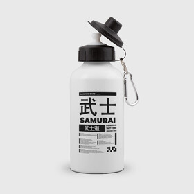 Бутылка спортивная с принтом КИБЕРПАНК,SAMURAI,САМУРАЙ, в Кировске, металл | емкость — 500 мл, в комплекте две пластиковые крышки и карабин для крепления | Тематика изображения на принте: samurai | бусидо | иероглифы | киберпанк | самурай | символы | сэнгоку дзидай | японский