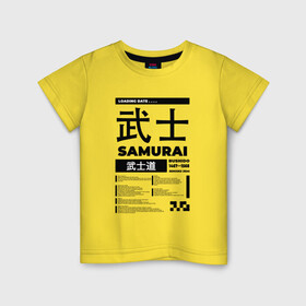Детская футболка хлопок с принтом КИБЕРПАНК,SAMURAI,САМУРАЙ, в Кировске, 100% хлопок | круглый вырез горловины, полуприлегающий силуэт, длина до линии бедер | Тематика изображения на принте: samurai | бусидо | иероглифы | киберпанк | самурай | символы | сэнгоку дзидай | японский