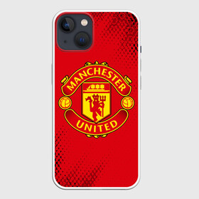 Чехол для iPhone 13 с принтом MANCHESTER UNITED в Кировске,  |  | club | footbal | logo | manchester | united | знак | клуб | лого | логотип | логотипы | манчестер | символ | символы | форма | футбол | футбольная | футбольный | юнайтед