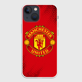 Чехол для iPhone 13 mini с принтом MANCHESTER UNITED в Кировске,  |  | club | footbal | logo | manchester | united | знак | клуб | лого | логотип | логотипы | манчестер | символ | символы | форма | футбол | футбольная | футбольный | юнайтед