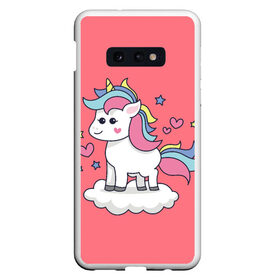 Чехол для Samsung S10E с принтом Unicorn в Кировске, Силикон | Область печати: задняя сторона чехла, без боковых панелей | Тематика изображения на принте: animal | единорог | животные | звери