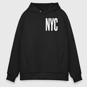 Мужское худи Oversize хлопок с принтом NEW YORK в Кировске, френч-терри — 70% хлопок, 30% полиэстер. Мягкий теплый начес внутри —100% хлопок | боковые карманы, эластичные манжеты и нижняя кромка, капюшон на магнитной кнопке | america | new york | ny | states | usa | америка | нью йорк | сша | штаты