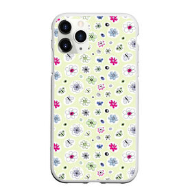 Чехол для iPhone 11 Pro Max матовый с принтом Милые цветочки в Кировске, Силикон |  | арт | бабочка | бабочки | камень | камни | камушки | рисунок | семена | стикеры | цветок | цветы