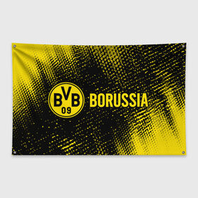 Флаг-баннер с принтом BORUSSIA / Боруссия в Кировске, 100% полиэстер | размер 67 х 109 см, плотность ткани — 95 г/м2; по краям флага есть четыре люверса для крепления | borussia | club | dortmund | footbal | logo | боруссия | дортмунд | знак | клуб | логотип | логотипы | символ | символы | форма | футбол | футбольная | футбольный