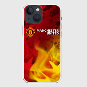 Чехол для iPhone 13 mini с принтом MANCHESTER UNITED в Кировске,  |  | club | footbal | logo | manchester | united | знак | клуб | лого | логотип | логотипы | манчестер | символ | символы | форма | футбол | футбольная | футбольный | юнайтед