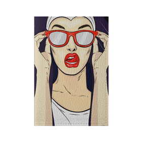 Обложка для паспорта матовая кожа с принтом Монашка в Кировске, натуральная матовая кожа | размер 19,3 х 13,7 см; прозрачные пластиковые крепления | губы | женщина | иллюстрация | монашка | очки | язык