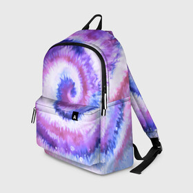 Рюкзак 3D с принтом TIE-DYE PURPLE в Кировске, 100% полиэстер | лямки с регулируемой длиной, сверху петелька, чтобы рюкзак можно было повесить на вешалку. Основное отделение закрывается на молнию, как и внешний карман. Внутри два дополнительных кармана, один из которых закрывается на молнию. По бокам два дополнительных кармашка | dye | multicolor | tie | trend | акварель | брызги | градиент | дай | колор | краски | красочная | мульти | потёки | пятна | радуга | радужная | тай | тайдай | текстура | тренд | хиппи