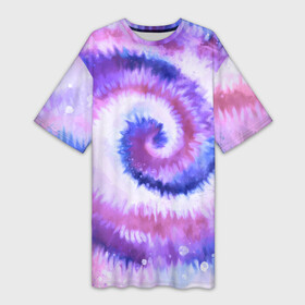 Платье-футболка 3D с принтом TIE DYE PURPLE в Кировске,  |  | Тематика изображения на принте: dye | multicolor | tie | trend | акварель | брызги | градиент | дай | колор | краски | красочная | мульти | потёки | пятна | радуга | радужная | тай | тайдай | текстура | тренд | хиппи