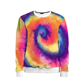 Детский свитшот 3D с принтом TIE-DYE MULTICOLOR в Кировске, 100% полиэстер | свободная посадка, прямой крой, мягкая тканевая резинка на рукавах и понизу свитшота | dye | multicolor | tie | trend | акварель | брызги | градиент | дай | колор | краски | красочная | мульти | потёки | пятна | радуга | радужная | тай | тайдай | текстура | тренд | хиппи