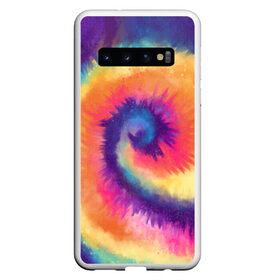 Чехол для Samsung Galaxy S10 с принтом TIE-DYE MULTICOLOR в Кировске, Силикон | Область печати: задняя сторона чехла, без боковых панелей | dye | multicolor | tie | trend | акварель | брызги | градиент | дай | колор | краски | красочная | мульти | потёки | пятна | радуга | радужная | тай | тайдай | текстура | тренд | хиппи