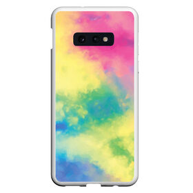 Чехол для Samsung S10E с принтом Tie-Dye в Кировске, Силикон | Область печати: задняя сторона чехла, без боковых панелей | dye | multicolor | tie | trend | акварель | брызги | градиент | дай | колор | краски | красочная | мульти | потёки | пятна | радуга | радужная | тай | тайдай | текстура | тренд | хиппи