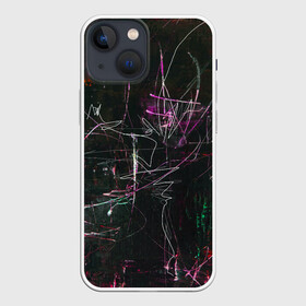 Чехол для iPhone 13 mini с принтом Doter в Кировске,  |  | abstraction | lines | paint | spots | stains | абстракция | краска | линии | пятна | разводы