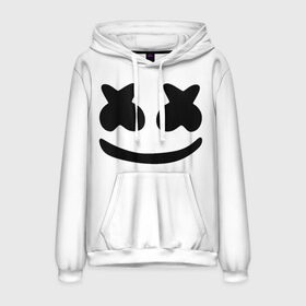 Мужская толстовка 3D с принтом MARSHMELLO в Кировске, 100% полиэстер | двухслойный капюшон со шнурком для регулировки, мягкие манжеты на рукавах и по низу толстовки, спереди карман-кенгуру с мягким внутренним слоем. | fortnite | marshmallo | marshmallow | marshmello | marshmellow | маршмелло | маршмеллоу | розы | фортнайт