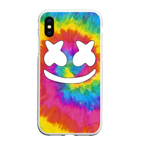 Чехол для iPhone XS Max матовый с принтом MARSHMELLO в Кировске, Силикон | Область печати: задняя сторона чехла, без боковых панелей | fortnite | marshmallo | marshmallow | marshmello | marshmellow | маршмелло | маршмеллоу | розы | фортнайт