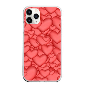 Чехол для iPhone 11 Pro матовый с принтом Сердечки в Кировске, Силикон |  | love | любовь | сердечки | сердце