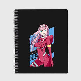 Тетрадь с принтом ZeroTwo (Darling in the Franx) в Кировске, 100% бумага | 48 листов, плотность листов — 60 г/м2, плотность картонной обложки — 250 г/м2. Листы скреплены сбоку удобной пружинной спиралью. Уголки страниц и обложки скругленные. Цвет линий — светло-серый
 | Тематика изображения на принте: 002 | 02 | ahegao | anime | darling | franx | franxx | girl | girls | in | senpai | the | two | waifu | zero | zerotwo | аниме | ахегао | вайфу | девушка | семпай | сенпай | тян