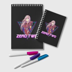 Блокнот с принтом ZeroTwo (Darling in the Franx) в Кировске, 100% бумага | 48 листов, плотность листов — 60 г/м2, плотность картонной обложки — 250 г/м2. Листы скреплены удобной пружинной спиралью. Цвет линий — светло-серый
 | Тематика изображения на принте: 002 | 02 | ahegao | anime | darling | franx | franxx | girl | girls | in | senpai | the | two | waifu | zero | zerotwo | аниме | ахегао | вайфу | девушка | семпай | сенпай | тян