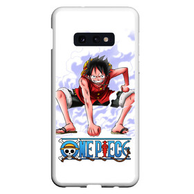 Чехол для Samsung S10E с принтом One Piece в Кировске, Силикон | Область печати: задняя сторона чехла, без боковых панелей | Тематика изображения на принте: lucy | luffy monkey | mugiwara | one piece | straw hat | большой куш | ван пис | луффи | одним куском