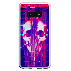 Чехол для Samsung S10E с принтом Skull glitch в Кировске, Силикон | Область печати: задняя сторона чехла, без боковых панелей | color | fashion | glitch | jaw | skull | vanguard | авангард | глитч | мода | пасть | цвет | череп