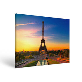 Холст прямоугольный с принтом Эйфелева башня в Кировске, 100% ПВХ |  | paris | башня | париж | франция | эйфелева башня