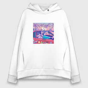 Женское худи Oversize хлопок с принтом Vaporwave 2020-88 в Кировске, френч-терри — 70% хлопок, 30% полиэстер. Мягкий теплый начес внутри —100% хлопок | боковые карманы, эластичные манжеты и нижняя кромка, капюшон на магнитной кнопке | aesthetic | electronica | music | лаунж | музыка | поп | скульптура