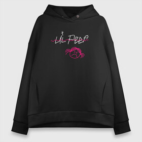 Женское худи Oversize хлопок с принтом LIL PEEP (front & back) в Кировске, френч-терри — 70% хлопок, 30% полиэстер. Мягкий теплый начес внутри —100% хлопок | боковые карманы, эластичные манжеты и нижняя кромка, капюшон на магнитной кнопке | lil peep | lil peep art | logo lil peep | love | rap | альбомы | лил пип | лове | лого | логтип | любовь | музыка | музыкант | паук | певец | рэп | рэпер | скорпион