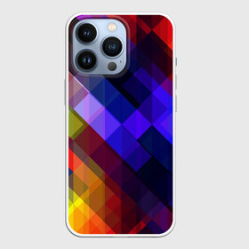 Чехол для iPhone 13 Pro с принтом Горен в Кировске,  |  | abstraction | colorful | cubes | obliquely | stripes | texture | абстракция | кубы | наискось | полосы | разноцветный | текстура