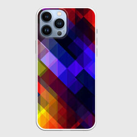 Чехол для iPhone 13 Pro Max с принтом Горен в Кировске,  |  | abstraction | colorful | cubes | obliquely | stripes | texture | абстракция | кубы | наискось | полосы | разноцветный | текстура