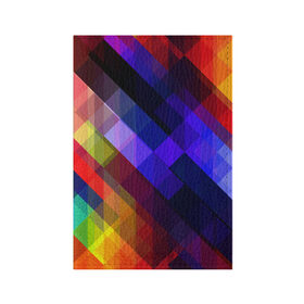 Обложка для паспорта матовая кожа с принтом Горен в Кировске, натуральная матовая кожа | размер 19,3 х 13,7 см; прозрачные пластиковые крепления | abstraction | colorful | cubes | obliquely | stripes | texture | абстракция | кубы | наискось | полосы | разноцветный | текстура