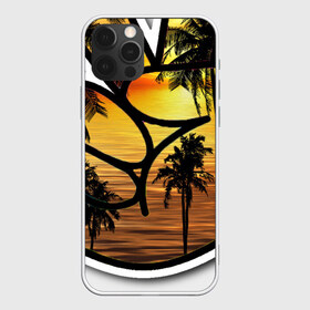 Чехол для iPhone 12 Pro Max с принтом Beach в Кировске, Силикон |  | gesture | landscape | palms | sea | жест | закат | море | океан | пальмы | пейзаж
