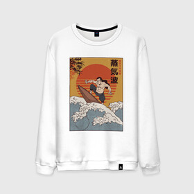 Мужской свитшот хлопок с принтом Samurai Surfing в Кировске, 100% хлопок |  | art | big | great | hokusai | illustration | japan | japanese | kanagawa | retrowave | sumo | surf | tsunami | vaportave | wave | yamato | гравюра | иллюстрация | искусство | самурай | серфинг | сумо | укиё э | цунами | ямато э | япония | японс