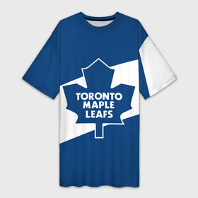 Платье-футболка 3D с принтом Торонто Мейпл Лифс в Кировске,  |  | hockey | maple leafs | nhl | toronto | toronto maple leafs | usa | мейпл лифс | нхл | спорт | сша | торонто | торонто мейпл лифс | хоккей | шайба