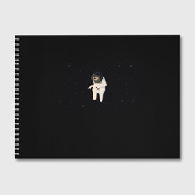 Альбом для рисования с принтом Космический ленивец в Кировске, 100% бумага
 | матовая бумага, плотность 200 мг. | Тематика изображения на принте: животные | звезды | космос | ленивец | музыка | одиночество | умиротворение