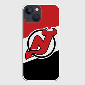 Чехол для iPhone 13 mini с принтом Нью Джерси Девилз в Кировске,  |  | devils | hockey | new jersey | new jersey devils | nhl | usa | девилз | нхл | нью джерси | нью джерси девилз | спорт | сша | хоккей | шайба