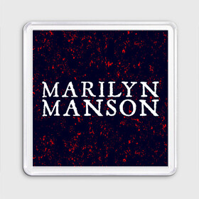 Магнит 55*55 с принтом MARILYN MANSON / М. МЭНСОН в Кировске, Пластик | Размер: 65*65 мм; Размер печати: 55*55 мм | logo | manson | marilyn | music | rock | группа | лого | логотип | логотипы | менсон | мерилин | мерлин | музыка | мэнсон | мэрилин | рок | символ