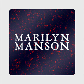 Магнит виниловый Квадрат с принтом MARILYN MANSON / М. МЭНСОН в Кировске, полимерный материал с магнитным слоем | размер 9*9 см, закругленные углы | logo | manson | marilyn | music | rock | группа | лого | логотип | логотипы | менсон | мерилин | мерлин | музыка | мэнсон | мэрилин | рок | символ