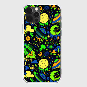 Чехол для iPhone 12 Pro Max с принтом НЛО в Кировске, Силикон |  | aliens | patterns | rockets | space | texture | инопланетяни | космос | ракеты | текстура | узоры