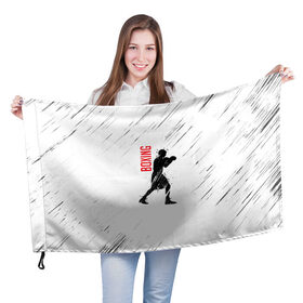 Флаг 3D с принтом Бокс в Кировске, 100% полиэстер | плотность ткани — 95 г/м2, размер — 67 х 109 см. Принт наносится с одной стороны | boxing | боец | бои | бокс | боксер | единоборства | спорт | стойка | тренировка