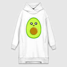 Платье-худи хлопок с принтом Avocado Kawaii в Кировске,  |  | avocado | avokado | kawai | kawaii | авакадо | авокадо | каваи | кавай | кавайи | кавайный | милые создания | мимими | мимишный | овокадо | персея | растения | рисунок | фрукт | фрукты