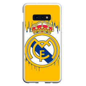 Чехол для Samsung S10E с принтом REAL MADRID. в Кировске, Силикон | Область печати: задняя сторона чехла, без боковых панелей | fc | football | football club | real madrid | sport | испанский футбольный клуб | лучший футбольный клуб xx века | мадрид | реал мадрид | спорт | уефа | униформа | фирменные цвета | фифа | фк | футбол | футбольный клуб