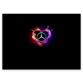 Поздравительная открытка с принтом Mercedes-Benz в Кировске, 100% бумага | плотность бумаги 280 г/м2, матовая, на обратной стороне линовка и место для марки
 | amg | love mercedes | mercedes | mercedes в сердце | mercedes значок | mercedes лого | mercedes марка | амг | бенц | горящее сердце | лого автомобиля | логотип мерседес | люблю мерседес | мерин | мерс | мерседес | мерседес бенз
