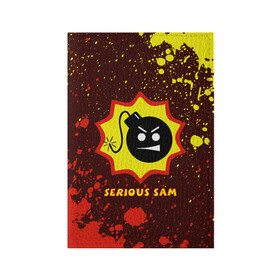 Обложка для паспорта матовая кожа с принтом SERIOUS SAM / Крутой Сэм в Кировске, натуральная матовая кожа | размер 19,3 х 13,7 см; прозрачные пластиковые крепления | Тематика изображения на принте: croteam | game | games | logo | sam | serious | бомба | бомбочка | игра | игры | крутой | лого | логотип | логотипы | серьезный | символ | символы | сэм