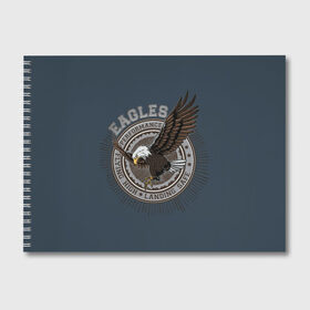Альбом для рисования с принтом летящий орёл в Кировске, 100% бумага
 | матовая бумага, плотность 200 мг. | Тематика изображения на принте: белоголовый орлан | летящий орёл | орёл | перформанс | порхающий крыльями орёл.
