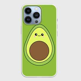 Чехол для iPhone 13 Pro с принтом Авокадо в Кировске,  |  | Тематика изображения на принте: avocado | авокадо | зеленый | милый | персонаж | фрукт