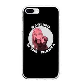 Чехол для iPhone 7Plus/8 Plus матовый с принтом DARLING in the FRANXX в Кировске, Силикон | Область печати: задняя сторона чехла, без боковых панелей | 002 | 02 | cyber | cyberpunk | darling | franxx | japan | strelizia | two | zero | zerotwo | два | демон | дьявол | зеро | зероту | зеротул | итиго | ичиго | киберпанк | киборг | любимый | меха | милый | ноль | нольдва | робот | стрелиция | ту 