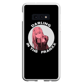 Чехол для Samsung S10E с принтом DARLING in the FRANXX в Кировске, Силикон | Область печати: задняя сторона чехла, без боковых панелей | Тематика изображения на принте: 002 | 02 | cyber | cyberpunk | darling | franxx | japan | strelizia | two | zero | zerotwo | два | демон | дьявол | зеро | зероту | зеротул | итиго | ичиго | киберпанк | киборг | любимый | меха | милый | ноль | нольдва | робот | стрелиция | ту 