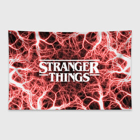 Флаг-баннер с принтом Stranger Things в Кировске, 100% полиэстер | размер 67 х 109 см, плотность ткани — 95 г/м2; по краям флага есть четыре люверса для крепления | normal people scare me | stranger things | детектив | драма | кино | очень странные дела | сериалы | странгер тхингс | триллер | уилл | фантастика | фильмы | хоукинс