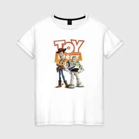 Женская футболка хлопок с принтом Toy Story в Кировске, 100% хлопок | прямой крой, круглый вырез горловины, длина до линии бедер, слегка спущенное плечо | buzz lightyear | disney | pixar | toy story | vdkimel | woody | базз лайтер | вуди | дисней | история игрушек | пиксар