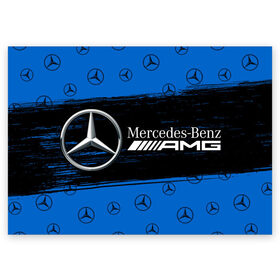 Поздравительная открытка с принтом MERCEDES / МЕРСЕДЕС в Кировске, 100% бумага | плотность бумаги 280 г/м2, матовая, на обратной стороне линовка и место для марки
 | amg | auto | bens | benz | logo | merc | mercedes | mercedes benz | mersedes | moto | star | vthctltc | авто | амг | бенц | звезда | класс | лого | логотип | мерин | мерс | мерседес | мерседес бенц | мото | символ | символы | ьуксувуы